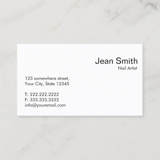 タイトルはっきりしたQRコードネイルアート名刺 名刺 (裏面)