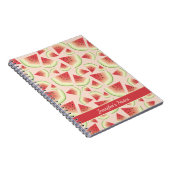 タイトルまたは名前カスタム付きスイカ模様 ノートブック (右側)