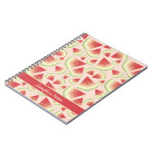 タイトルまたは名前カスタム付きスイカ模様 ノートブック (左側)