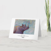 タイトルを付けられる:  うわさ話-サイのサイの鳥の芸術 カード (裏面)