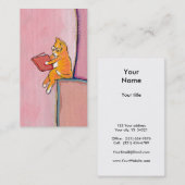 タイトルを付けられる:  マーマレードは孤独-おもしろい猫の芸術--を好みます 名刺 (正面/裏面)