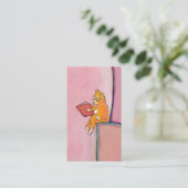 タイトルを付けられる:  マーマレードは孤独-おもしろい猫の芸術--を好みます 名刺 (スタンド正面)