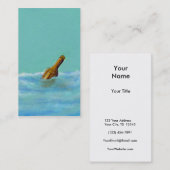 タイトルを付けられる: メッセージ-海のスケッチの芸術のボトル 名刺 (正面/裏面)