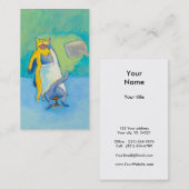 タイトルを付けられる: 猫の歯科医-カスタマイズユニークなお洒落 名刺 (正面/裏面)