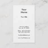 タイトルを付けられる: 猫の歯科医-カスタマイズユニークなお洒落 名刺 (裏面)