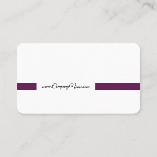 タイトルバー(口蓋色の紫) 名刺 (裏面)