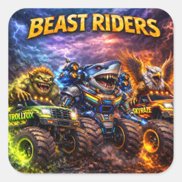タイトルビーストライダースクワッド6パックプレミアムモンスタート スクエアシール