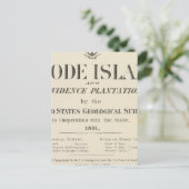 タイトルページロードアイランド地図 ポストカード (スタンド正面)