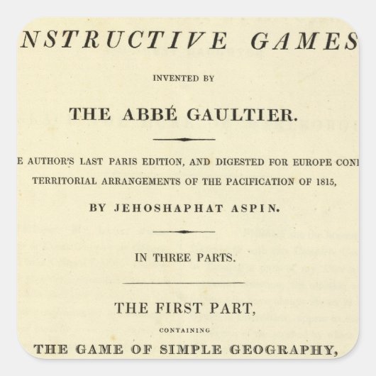タイトルページ地理の完全なコース スクエアシール (正面)
