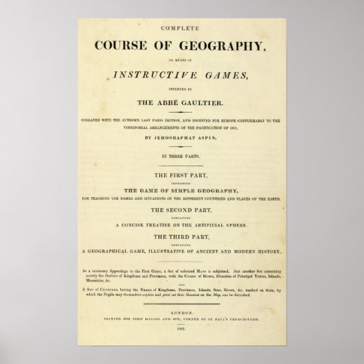 タイトルページ地理の完全なコース ポスター (正面)