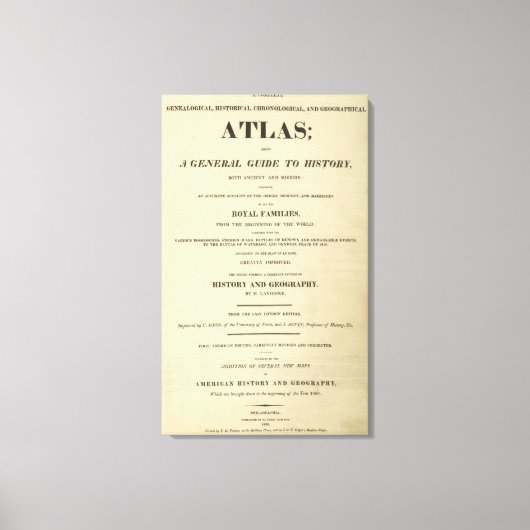 タイトルページ完全な系統図、履歴 キャンバスプリント (正面)