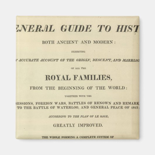 タイトルページ完全な系統図、履歴 マグネット (正面)