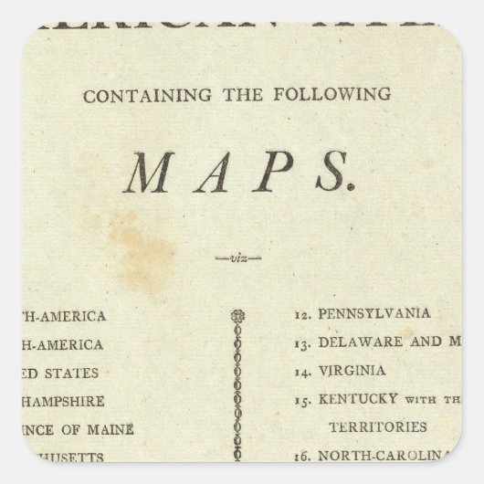 タイトルページAmerican atlas スクエアシール (正面)