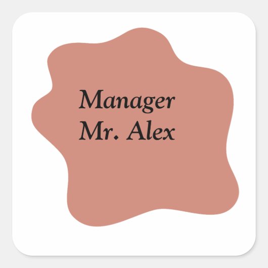 タイトル名 スクエアシール (正面)