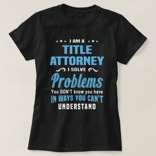 タイトル弁護士 Tシャツ (デザイン正面)
