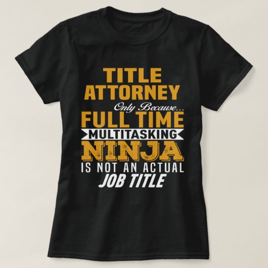 タイトル弁護士 Tシャツ (デザイン正面)