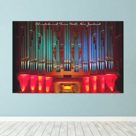 タイトル素晴らし付きパイプのオルガン巻きキャンバス キャンバスプリント (インサイチュ (ウッドフロア))