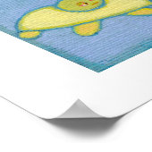 タイトル：ウミガメが信頼の問題を抱えている – おもしろいアート物 ポスター (角)