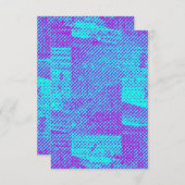 タイトル：カスタマイズ可能なネオンハーフトーグランジン空白の請求書 招待状 (正面/裏面)