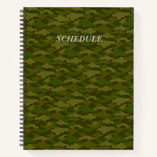 タイトル　カスタム　迷彩（カーキ）     ノートブック (正面)