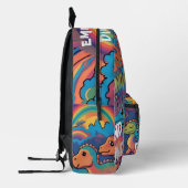 タイトル:カラフル恐竜の虹 プリントバックパック (左)