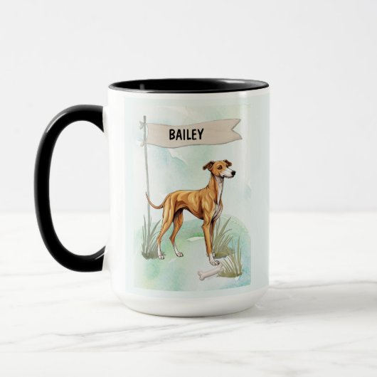 タイトル:
グレイハウンドの水彩画風 オリジナル犬グッズ マグカップ (左)