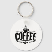 タイトル: コーヒー好きのためのヴィンテージコーヒーキーチェーン – 楽しい キーホルダー (正面)