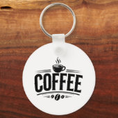 タイトル: コーヒー好きのためのヴィンテージコーヒーキーチェーン – 楽しい キーホルダー (正面)