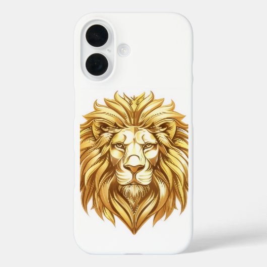 タイトル: ゴールデンライオン ヘッド アート iPhoneケース Case-Mate iPhoneケース (裏面)