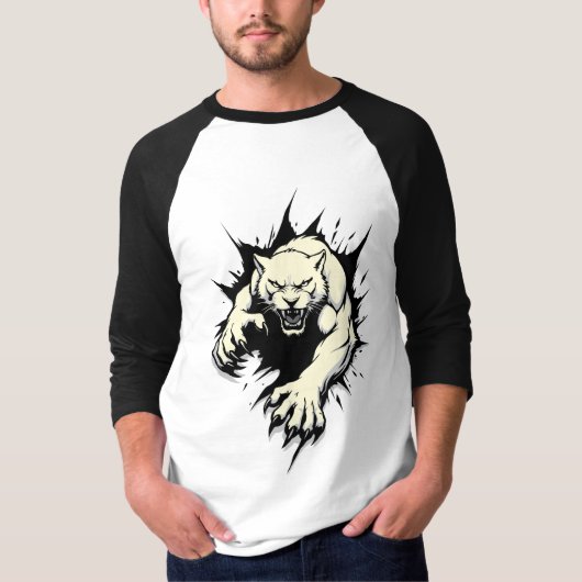 # タイトル **ジャングルの王様Tシャツ | 勇敢なライオン Tシャツ (正面)
