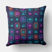 タイトル:デザイン、Vecコレクションのアイコンのセット クッション (裏面)