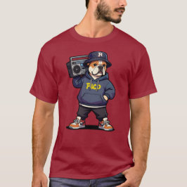 タイトル: ファンキーな漫画の犬のグラフィックTシャツ Tシャツ
