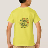 **タイトル:** "フラッタと繁栄" Tシャツ (裏面)