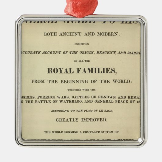 タイトル·ページの完全な系図、履歴 メタルオーナメント (正面)