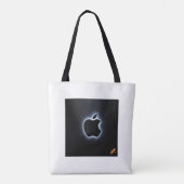 タイトル：「ライトエレガンス白熱［赤熱］光を放つ：ブラックアップル トートバッグ (裏面)