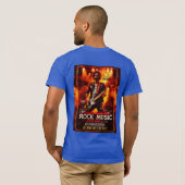 タイトル: "リズミカルな共鳴:ロック音楽デザインEx Tシャツ (裏面フル)