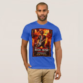 タイトル: "リズミカルな共鳴:ロック音楽デザインEx Tシャツ (正面フル)