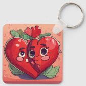 タイトル：リンクハート» Double Heart Keychain キーホルダー (裏面)