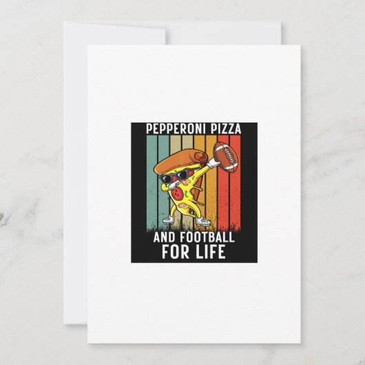 タイトル：ヴィンテージアメリカンフットボールイラストレーション 招待状 (正面)