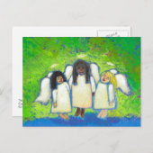 タイトル:天使たちが愛と損失の私に歌う – ART ポストカード (正面/裏面)