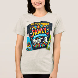 タイトル： "家族の冒険クルー – 一致する旅行T- トライブレンドＴシャツ