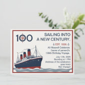 タイトル: 新しい世紀への航海 100歳の誕生日P 招待状 (スタンド正面)
