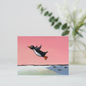 タイトル:永遠のオプティミスト - 野心的なペンギンの芸術 ポストカード (スタンド正面)