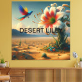 タイトル： 🎨素晴らし鳥とユリ砂漠 キャンバスプリント (インサイチュ (リビング))