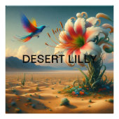 タイトル: 🎨素晴らし鳥とユリ砂漠 フォトプリント (正面)