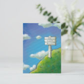 タイトル： 高すぎる – 「下がれ」と書かれている。 ポストカード (スタンド正面)