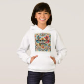 タイトル:鮮やかフォークアート花柄Tシャツ (正面フル)