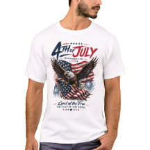 タイトル: 7月4日 バルドイーグル愛国Tシャツ