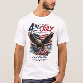 タイトル: 7月4日 バルドイーグル愛国Tシャツ Tシャツ