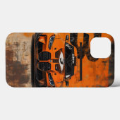 タイトル: BMW M4 GT3: オレンジ レーシングビースト アートケース Case-Mate iPhoneケース (裏面 (横))